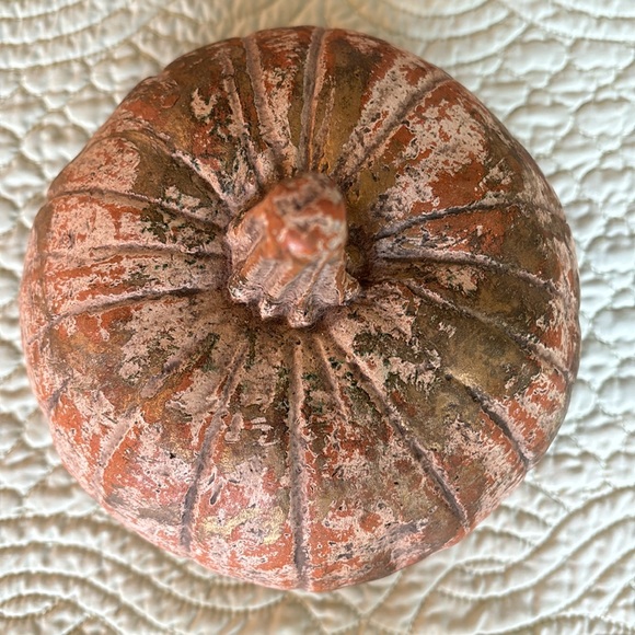 Set of Two Decorative Clay Pumpkins - Picture 3 of 8